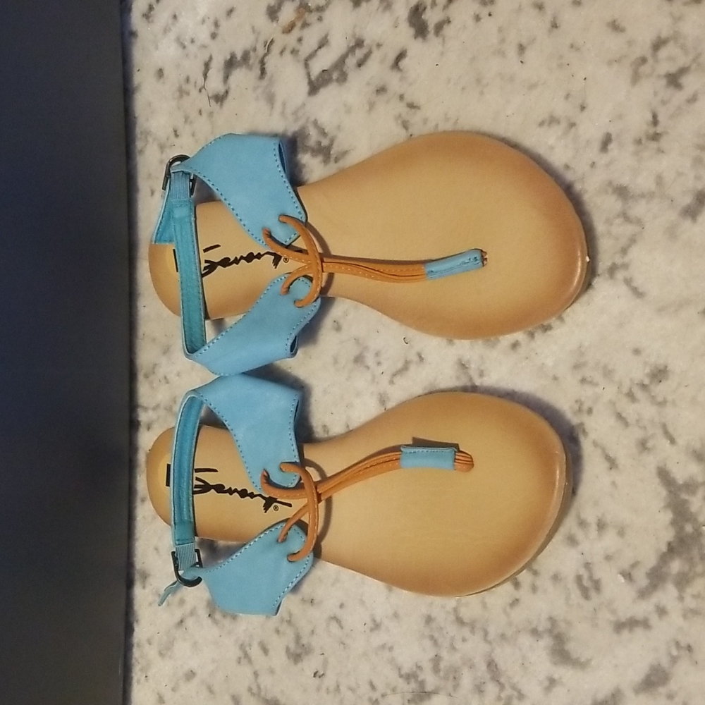 Seven 7 sandals turquoise and brown